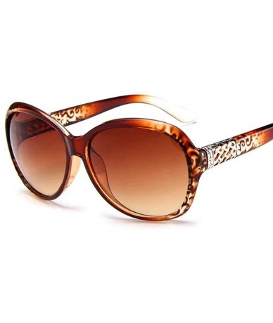 Aviator 2019 Classic Oversized Sunglasses Women Brand Designer Ladies Sun Purple - Leopard - CM18Y4SL2OX $7.20