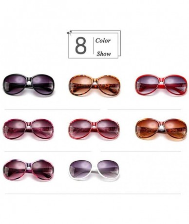 Aviator 2019 Classic Oversized Sunglasses Women Brand Designer Ladies Sun Purple - Leopard - CM18Y4SL2OX $21.13