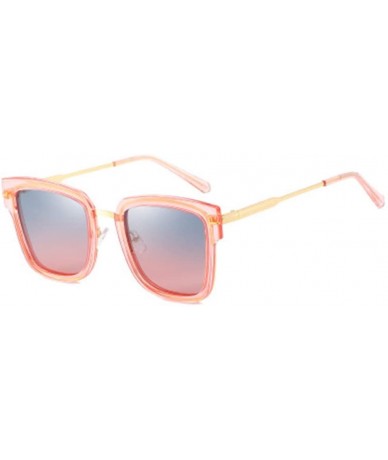 Sport One-Piece Big Frame Sunglasses Men and Women Color Square Beach Vacation Sunglasses - 2 - C41906C97X5 $24.25