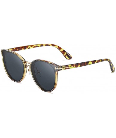 Oversized Polarized Oversized Sunglasses for Women-Round Classic Fashion UV400 Protection 8053 - Tortoise - CJ195NI7W2I $20.79