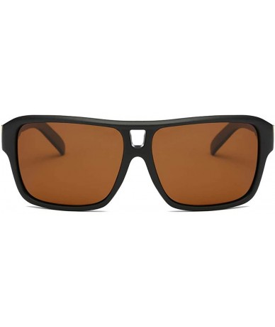 Sport Men's Sport Polarized Sunglasses Outdoor Driving Travel Summer Glasses D008 - Black/Tea - C218EI5W4SI $12.12