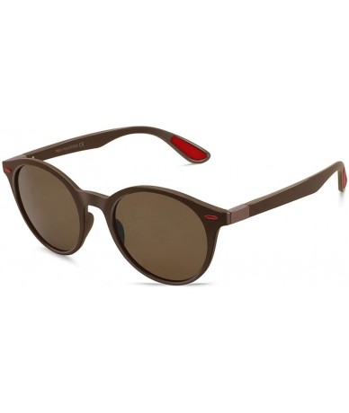 Oversized Sunglasses for Men Polarized Travel Driving Fishing Round Matte Female UV400 Eyewear TR90 - C2 Bright Black - CE18M...