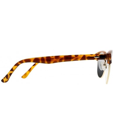 Oval Transition Photochromic Retro Square Horned Rim Half Frame Reading Glasses UV400 Sunglasses - Tortoise - CH18E85ORII $21.21