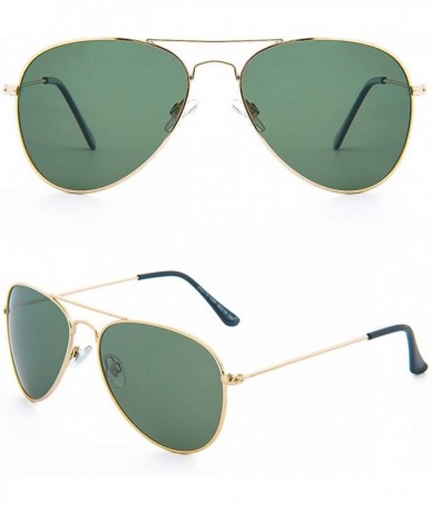 Round Classic Aviator Sunglasses for Women Men UV400 Lens Stainless Steel Frame Glasses Lightweight - C0184DLG8OR $11.86