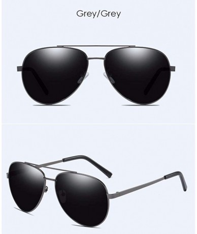 Aviator Men's Polarized Sunglasses Classic Brilliant Toad Lens Polarized Driving Sunglasses - B - CS18QR746UU $63.73