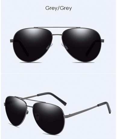 Aviator Men's Polarized Sunglasses Classic Brilliant Toad Lens Polarized Driving Sunglasses - B - CS18QR746UU $27.08