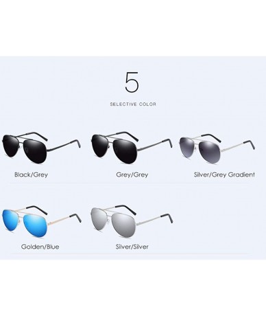 Aviator Men's Polarized Sunglasses Classic Brilliant Toad Lens Polarized Driving Sunglasses - B - CS18QR746UU $63.73