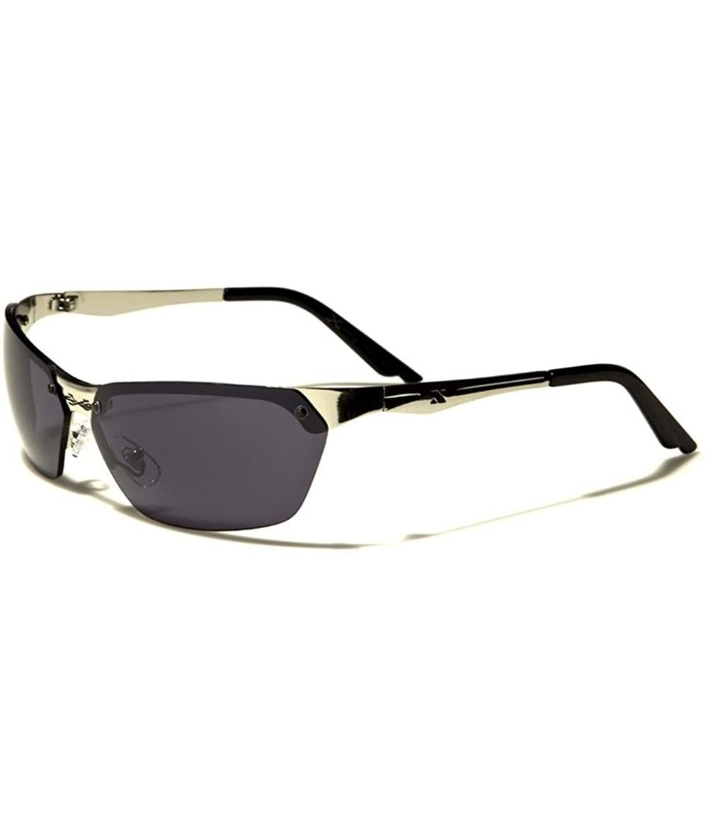 Wrap Modern Upscale Designer Stylish Elegant Hot Gunmetal Rectangle Sporty Sunglasses - Silver - C2189AM7RSL $13.95