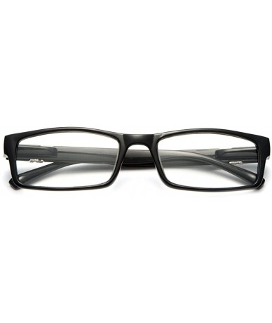 Square Newbee Fashion-"Zena" Slim Frame Spring Temple Light Weight Reading Glasses - Black - CF127DQ3YMB $8.72