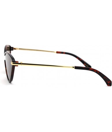 Cat Eye Womens Mod Shield Cat Eye Plastic Sunglasses - Tortoise Brown - CV18X4RE39U $8.94