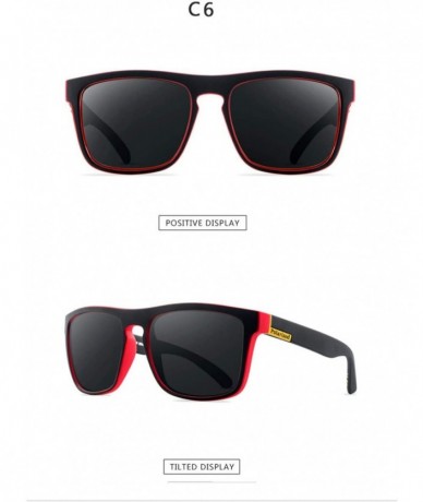Oversized Sun Glasses Polarized Sunglasses Men Mirror Fashion Square Ladies Sunglasses - C6 - CJ194OO82M4 $39.92