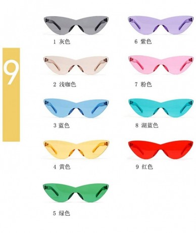 Rectangular Fashion Frameless Sunglasses Vintage glasses - Purple - C418SRL6U6T $11.69