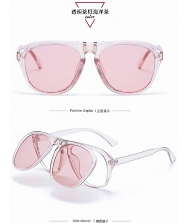 Goggle Retro Personality Flip Sunglasses Sunglasses Sunglasses Sunglasses - Style 5 - CQ18U9L8MCE $25.64