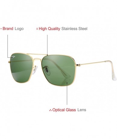 Sport PA3136 Crystal Lens Square Sunglasses - Gold Frame/Crystal G15 Lens - C61834IQ2EY $19.86