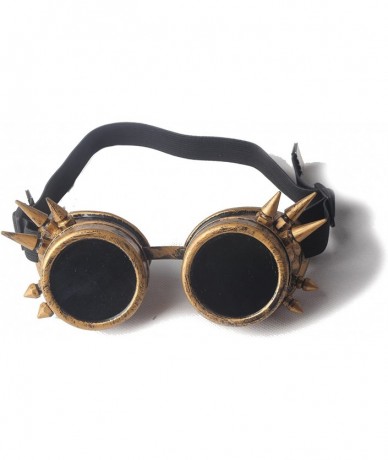 Goggle Spiked Kaleidoscope Glasses Elastic Band Steampunk Goggle Glasses Cosplay - Orange - CN18T4IN8SI $12.38