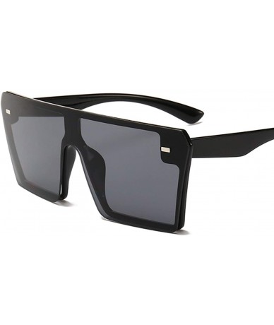 Goggle Oversized Square Sunglasses Women Luxury Fashion Flat Top Clear Lens One Piece Men Gafas Shade Mirror UV400 - 8 - C019...