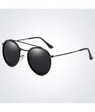 Oval Classic Round Polarized Sunglasses Men Metal Driving Sun Glasses Women UV400 Shades Sunglass Oculos De Sol - 4 - C5197Y6...