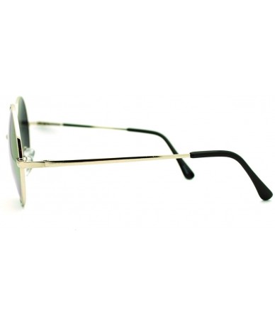 Round Round Circle Sunglasses Thin Metal Frame Multicolor Lens - Silver - CF18609YKED $12.44