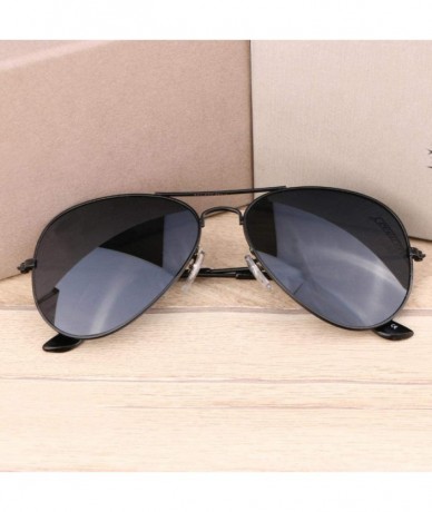 Goggle Popular Sunglasses - popular Sunglasses New metal resin sun 3025 wholesale - Silver Frame Blue Film - CX18AA2H7XT $23.54