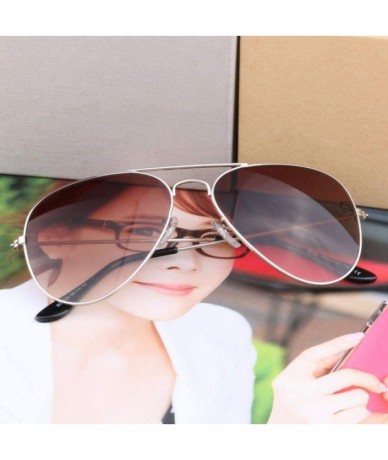 Goggle Popular Sunglasses - popular Sunglasses New metal resin sun 3025 wholesale - Silver Frame Blue Film - CX18AA2H7XT $23.54