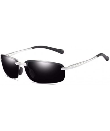 Aviator Men's Aluminum Magnesium Polarizing Sunglasses Outdoor Sports Cycling Mirror Driving Sunglasses - C - CM18QQ26L6K $42.32