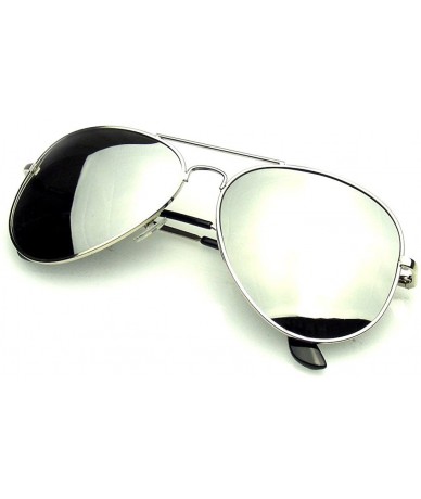 Wrap Aviator Sunglasses Vintage Mirror Lens New Men Women Fashion Frame Retro Pilot - CV12NYSL803 $8.14