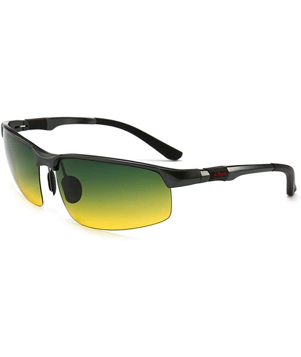 Glasses driving sunglasses aluminum magnesium polarized sunglasses men's  sports glasses - Gun Ash-day and Night - CS190MROKYA