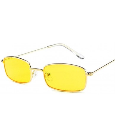 Round Small Rectangle Sunglasses Women Men Retro Sun Glasses Luxury Brand Designer Vintage Metal Eyewear UV400 Party - CA197Y...