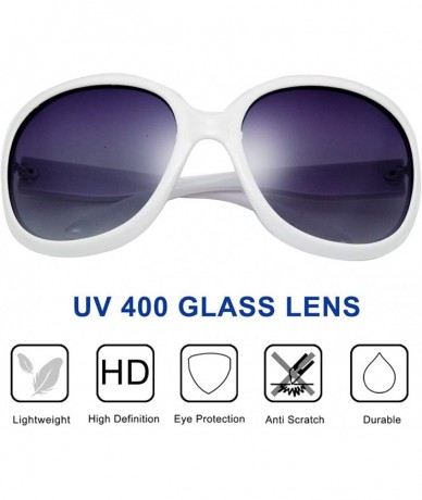 Sport Classic Oversized Womens Polarized Sunglasses Uv400 Protection Fashionwear Pop Sun Eye Glass - White - CE18MG69ER9 $9.68
