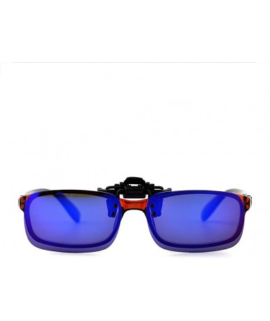 Rimless Polarized Clip-on Flip Up Rimless Clip Sunglasses Driving Fishing Unisex - Blue - CQ18EWRCQ5S $7.66