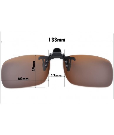 Rimless Polarized Clip-on Flip Up Rimless Clip Sunglasses Driving Fishing Unisex - Blue - CQ18EWRCQ5S $7.66