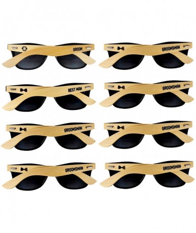 Oversized Bachelor Party Supplies 8PCS Wedding Sunglasses for Groom- Best Man- Groomsmen - Black-3 - CG18AI6YR66 $70.90