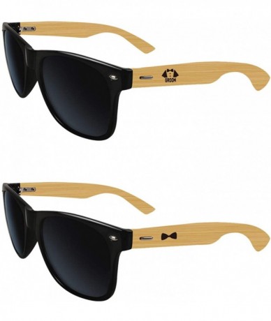 Oversized Bachelor Party Supplies 8PCS Wedding Sunglasses for Groom- Best Man- Groomsmen - Black-3 - CG18AI6YR66 $29.94