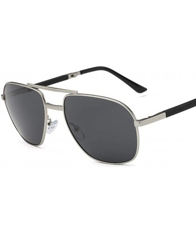 Oval Cool Polarized Sports Sunglasses for Men (Style S-Large) Silver - CR196M4XMKL $11.15