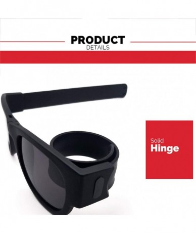 Rimless Foldable Sunglasses Polarized-Shade Glasses Slap Bracelet Unisex Goggle - E - C3190EDOXIY $32.84