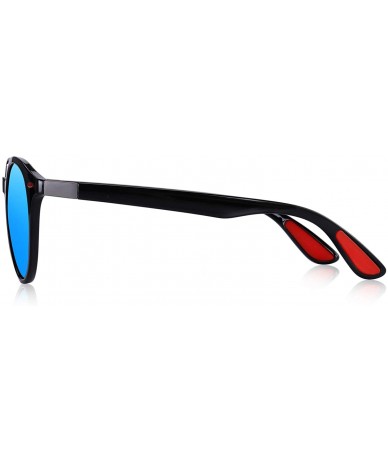 Goggle Sunglasses for Women Vintage Polarized Men Sun Glasses Fashion Shades-UV400 Protection Lens - Blue Mirror - CZ18MH82RX...