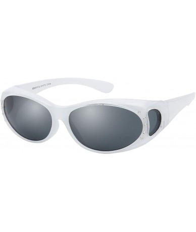 Wrap Polarized Wrap Around Sunglasses w Rhinestone - CA18U54HGLQ $11.55