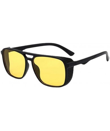 Oval Sunglasses Iron Man with the same glasses men retro trend sunglasses - Shacha Tea - CP190N5YIUH $21.80
