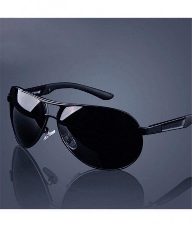 Oval Men Polarized Sunglasses Driving Pilot Sunglass Man Eyewear Sun Glasses - C4 - CP194ODOGGX $19.44