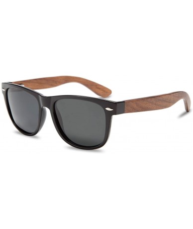 Sport Walnut Wood Sunglasses Polarized for Men Women with Wooden Case - Walnut Wood - CV18AEHQN0E $19.94