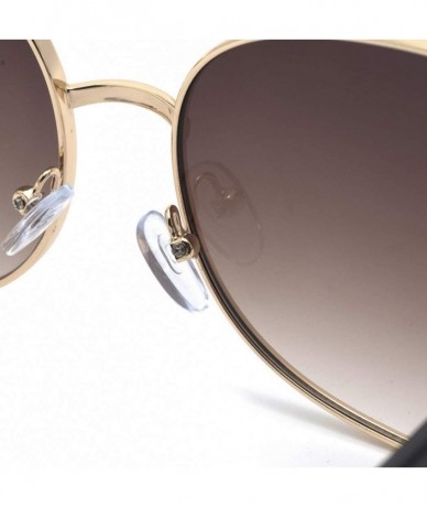 Aviator High-end new fashion sunglasses- pearl big frame sunglasses female trend sunglasses - E - CE18S9X75OR $46.36