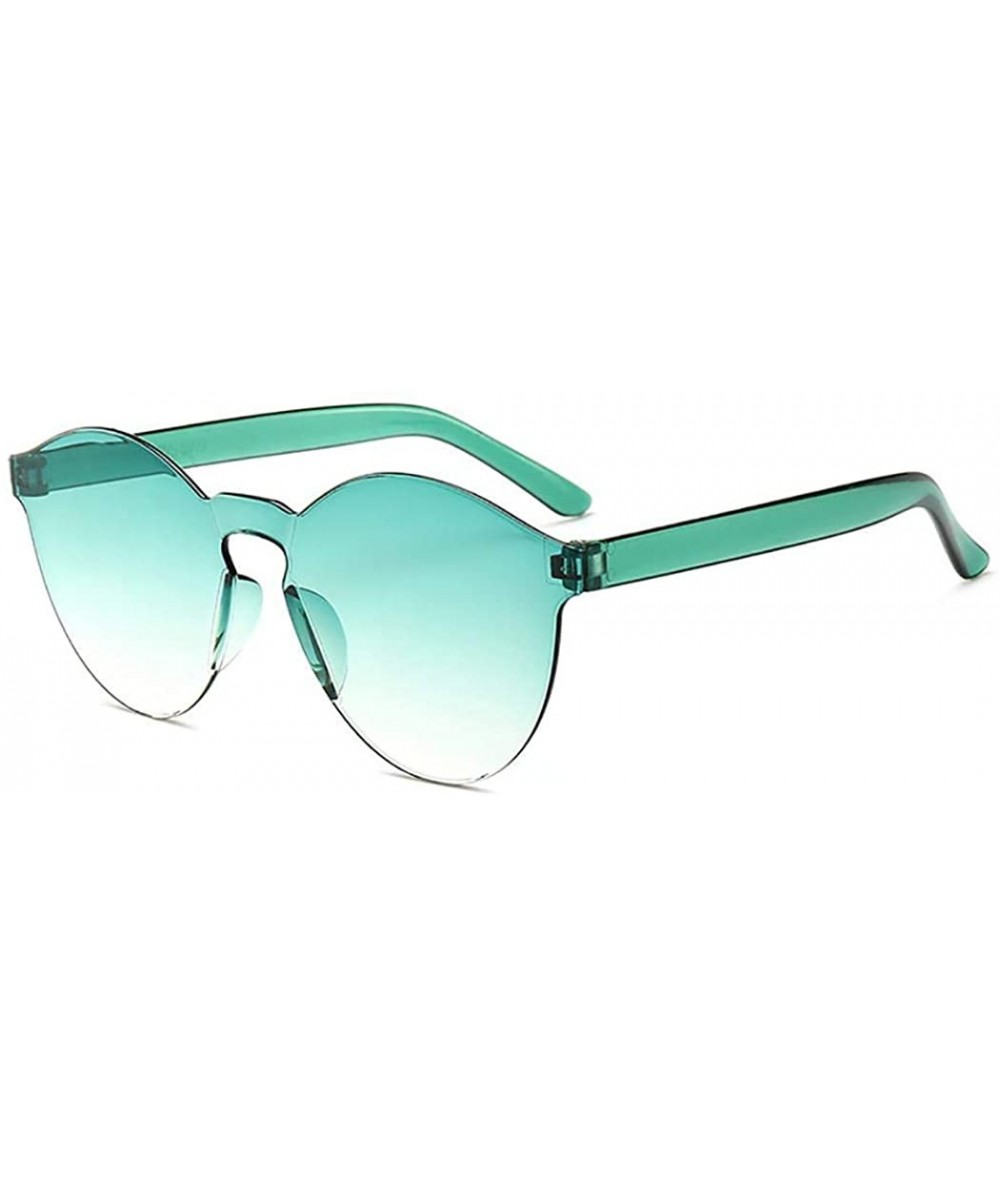 Round Unisex Fashion Candy Colors Round Outdoor Sunglasses Sunglasses - Green - CR199S67MGG $21.35