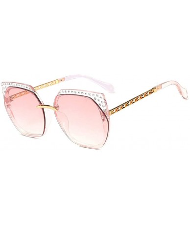 Aviator Fashion large framed diamond sunglasses - ladies UV protection aviator sunglasses - G - CC18RQUS33W $33.43