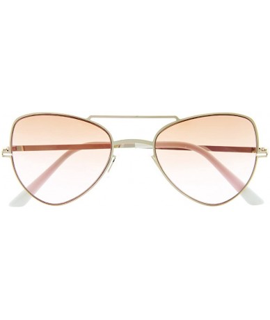 Aviator Butterfly Aviator Sunglasses Oceanic Lens Womens Fashion Blogger Style - Salmon Pink - CD12O8VT4XZ $10.45