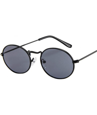 Oval Oval Sunglasses Vintage Retro Sunglasses Designer Glasses for Women Men - CV1943I0LUT $11.44