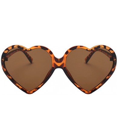 Aviator Women Fashion Unisex Heart-Shaped Shades Sunglasses Integrated UV Glasses - C818O3H5RM2 $16.97