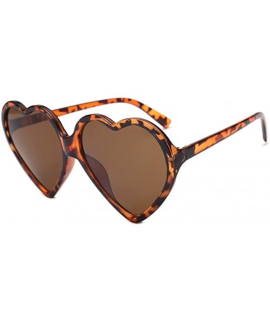 Aviator Women Fashion Unisex Heart-Shaped Shades Sunglasses Integrated UV Glasses - C818O3H5RM2 $8.25