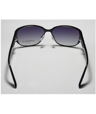 Rectangular 7121k Womens/Ladies Designer Full-rim Gradient Lenses Sunglasses/Eyewear - Black - CH11BOKH0SH $40.42