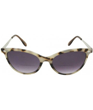 Cat Eye Bifocal Sunglasses Women's Cat-eye B105 - Spotted Brown Gray Lenses - CH18RNAO4LD $16.54