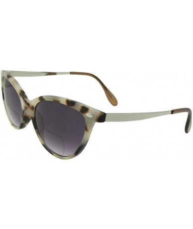 Cat Eye Bifocal Sunglasses Women's Cat-eye B105 - Spotted Brown Gray Lenses - CH18RNAO4LD $16.54